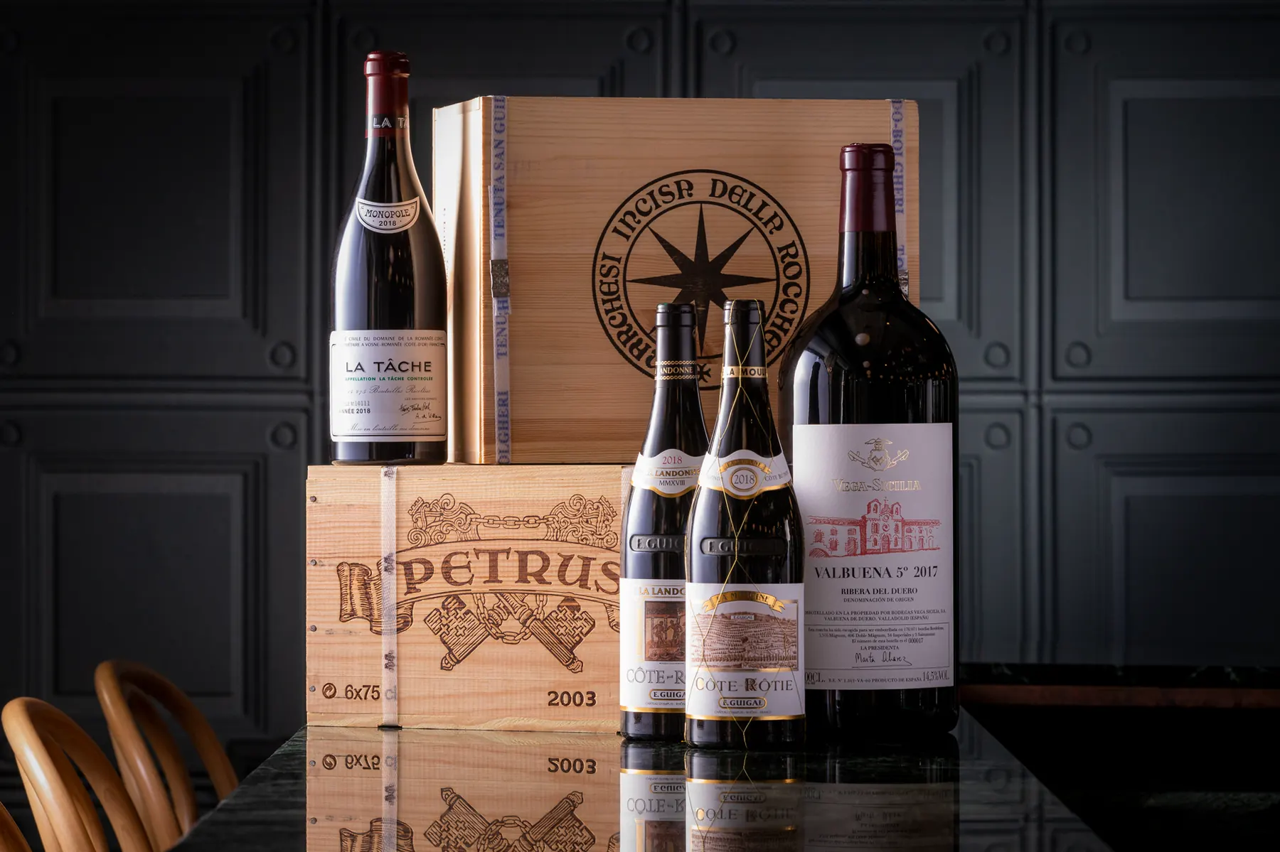 Rare wine crates